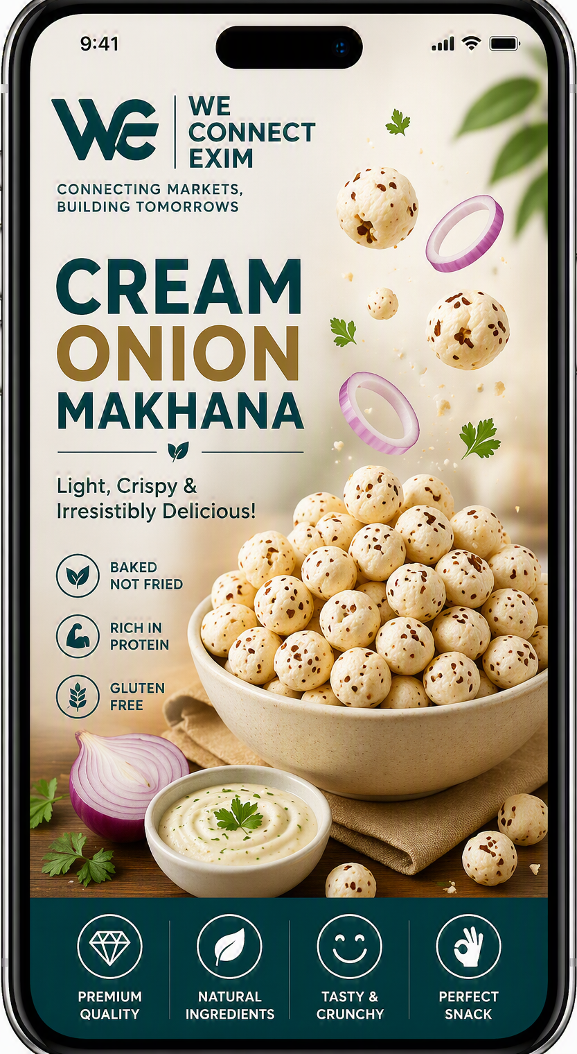 Cream Oninon Makhana - Premium Export Quality Fox Nuts