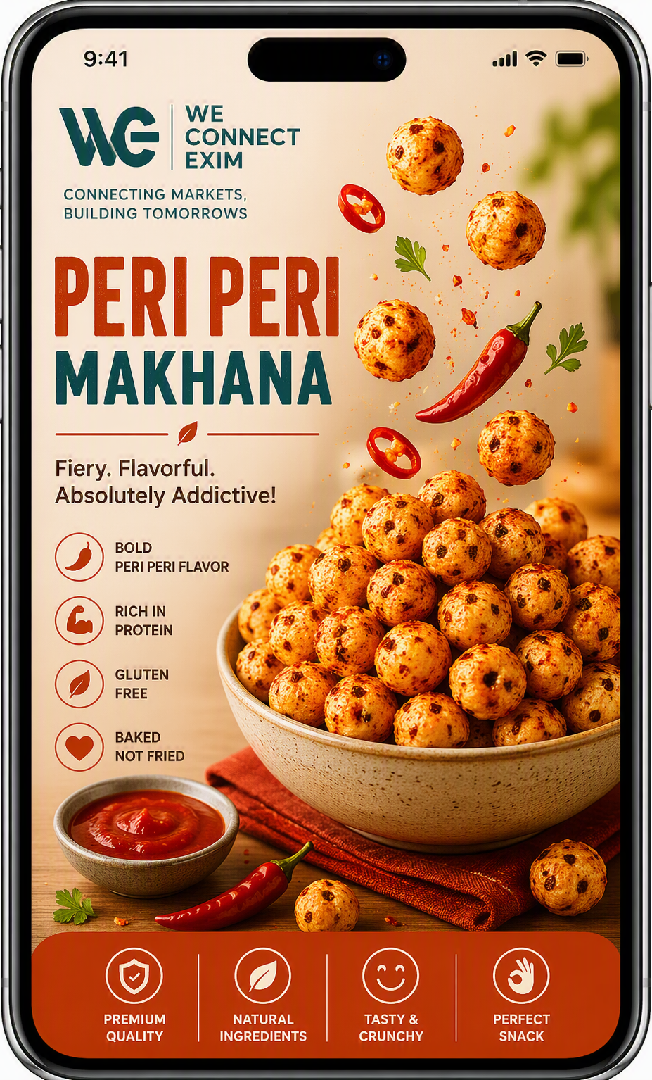Periperi Makhana - Crunchy Healthy Lotus Seeds Snack