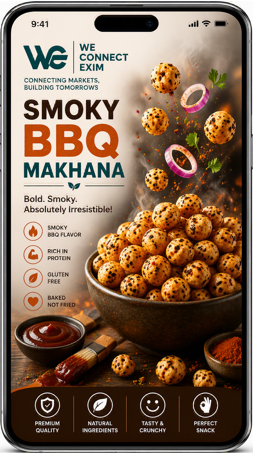 Smoky BBQ Flavoured Makhana - Crunchy Fox Nuts Snack